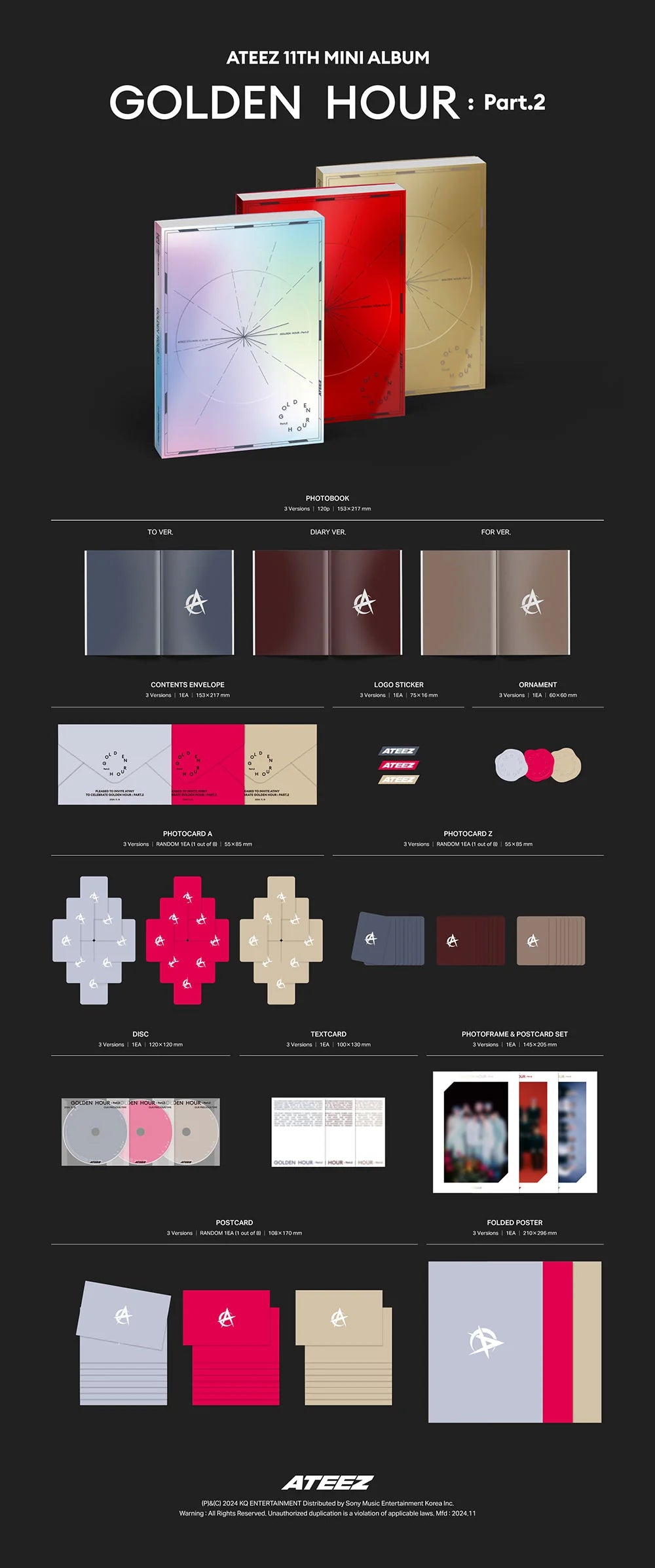 Ateez Golden Hour Part 2 Inclusions