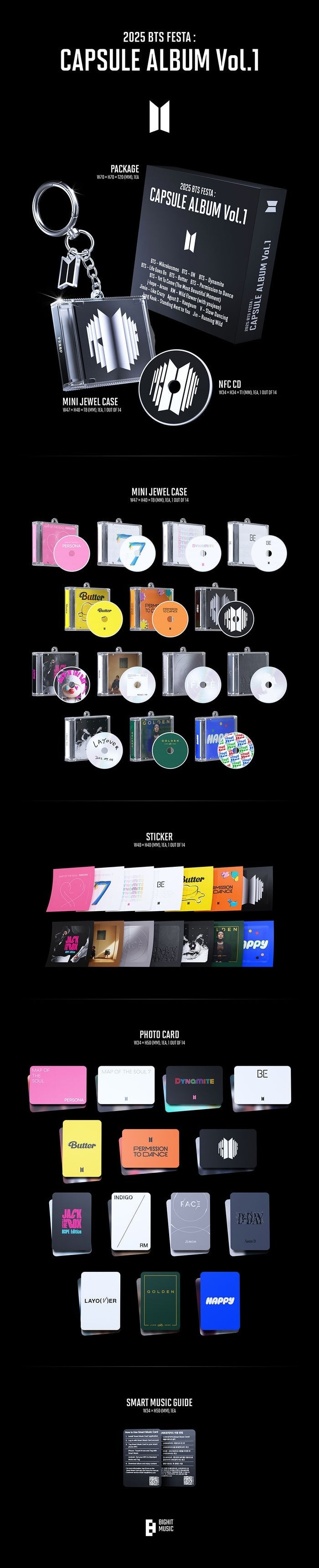 BTS - 2025 BTS FESTA : CAPSULE ALBUM VOL. 1 Inklusions