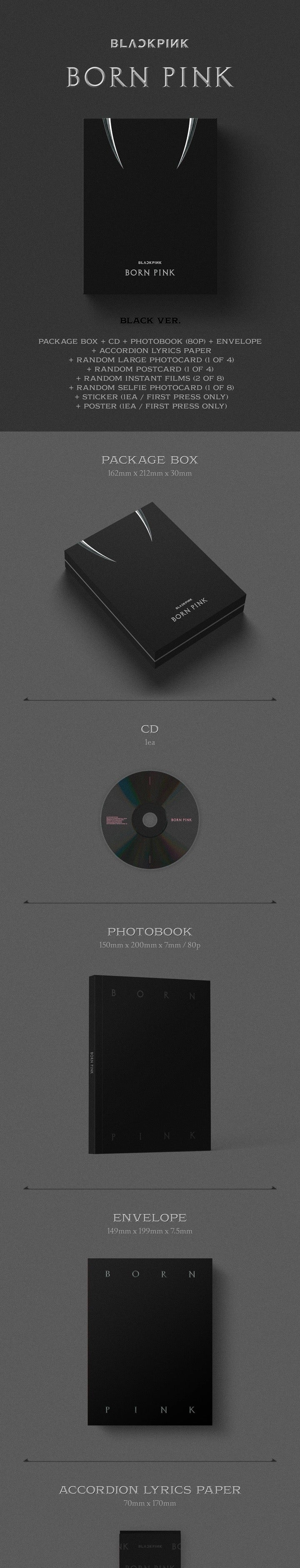 BLACKPINK - BORN PINK (BOX SET Ver.) Black Ver. Inklusions 1