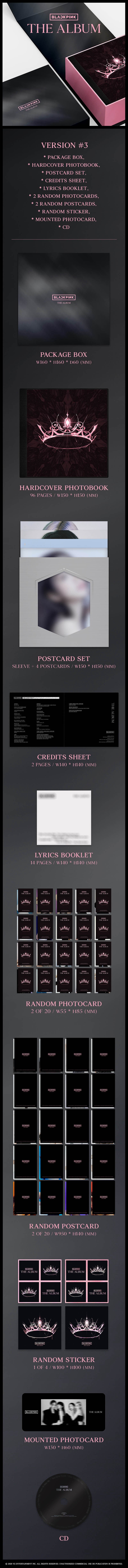 BLACKPINK - THE ALBUM Glitter Black Inklusions