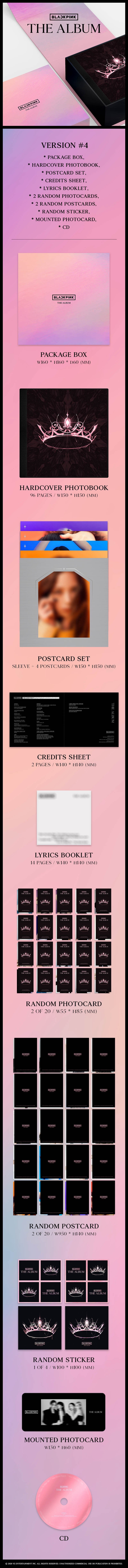 BLACKPINK - THE ALBUM Glitter Pink Inklusions