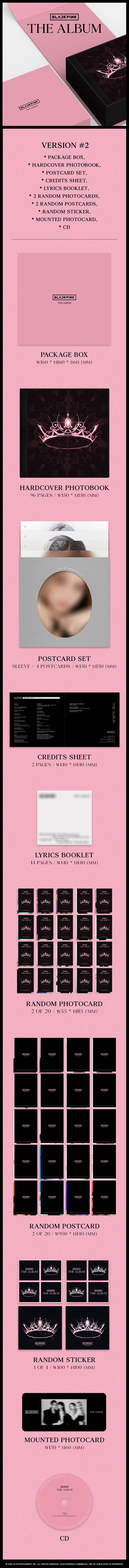 BLACKPINK - THE ALBUM Pink Inklusions