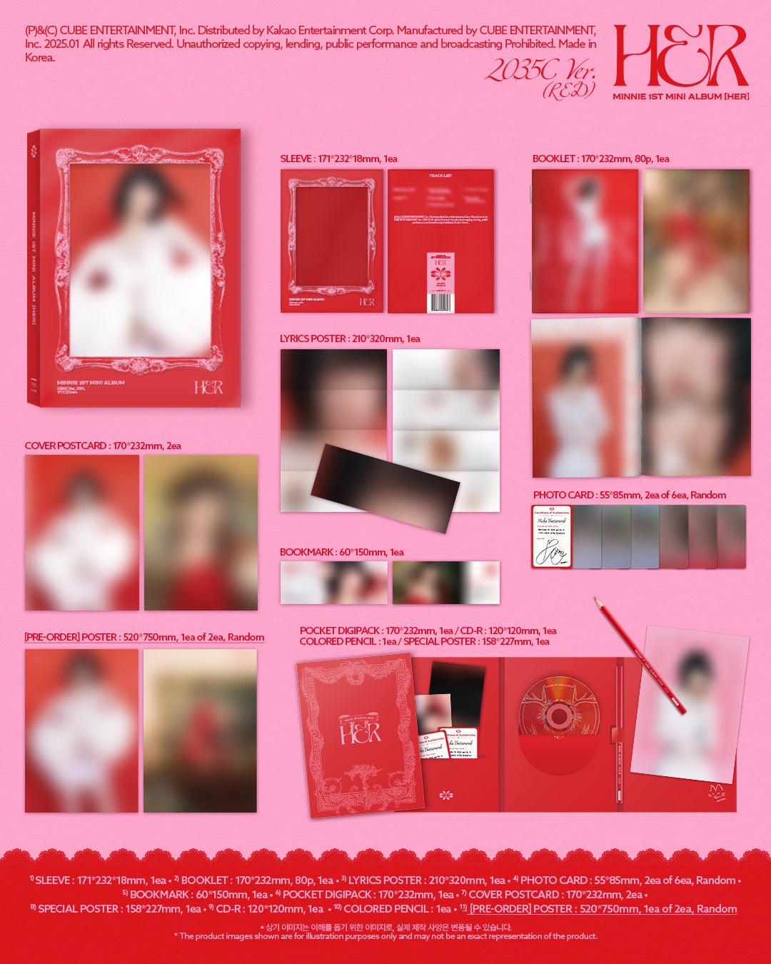 MINNIE (G)I-DLE HER 2035C Ver. Inklusions