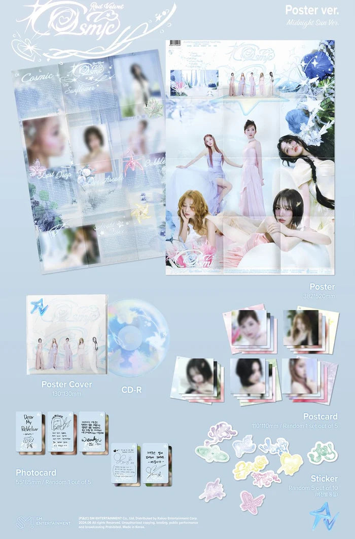 RED VELVET - COSMIC (POSTER VER.) (Midnight Sun Ver.) Inklusions
