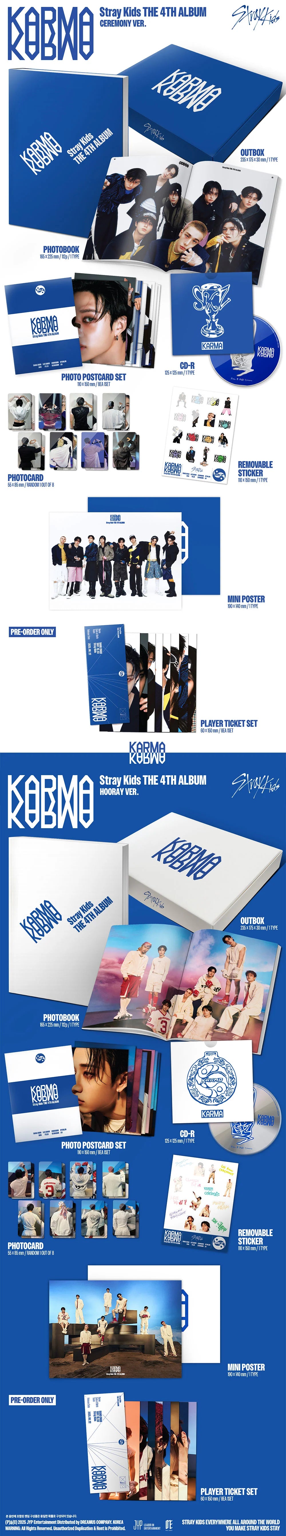 StrayKids Karma Ceremony Hooray Ver Inclusions