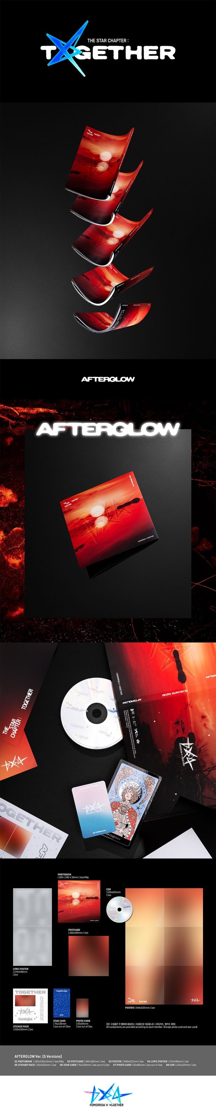 TOMORROW X TOGETHER (TXT) - THE STAR CHAPTER : TOGETHER (AFTERGLOW VER.) Inklusions