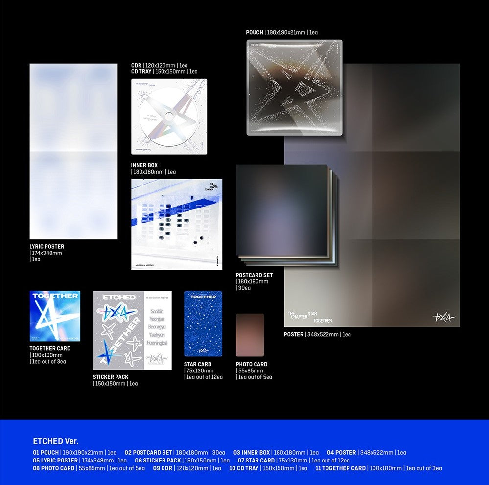 TOMORROW X TOGETHER (TXT) - THE STAR CHAPTER : TOGETHER (Etched Ver.) Inklusions
