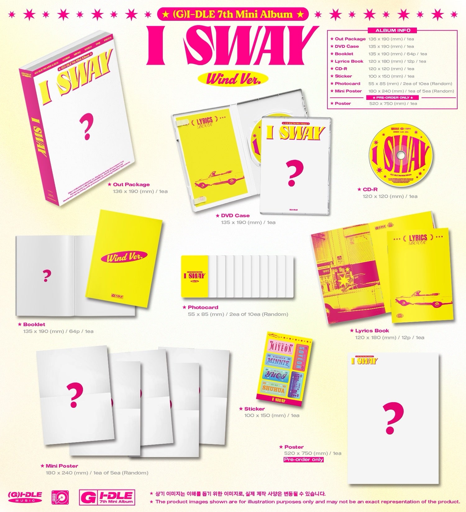 i-dle I Sway Wind Ver. Inklusions