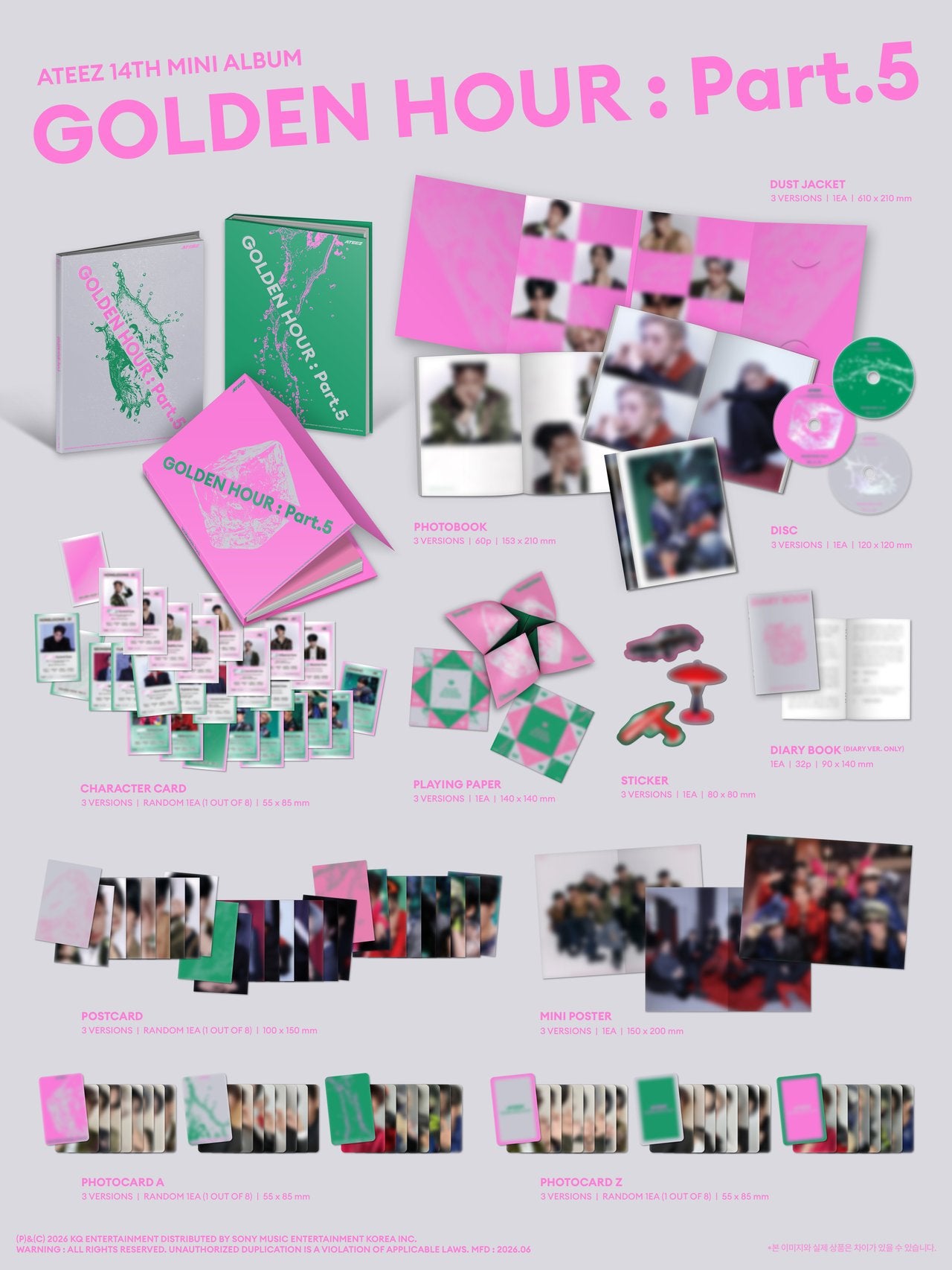 ATEEZ Golden Hour 5 Inclusions