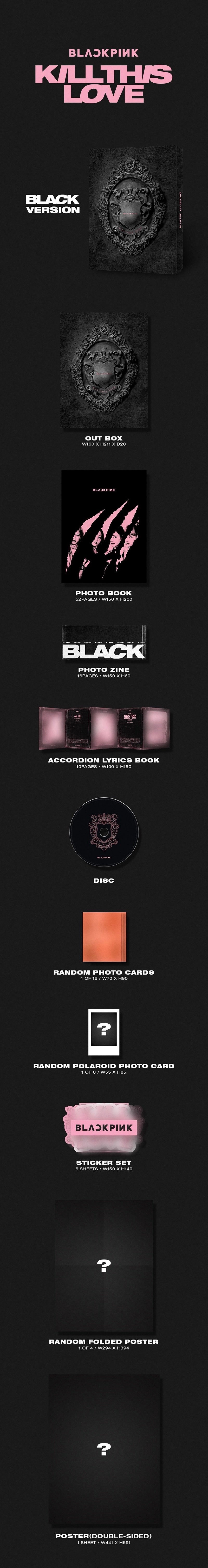 BLACKPINK - KILL THIS LOVE Black Ver. Inklusions