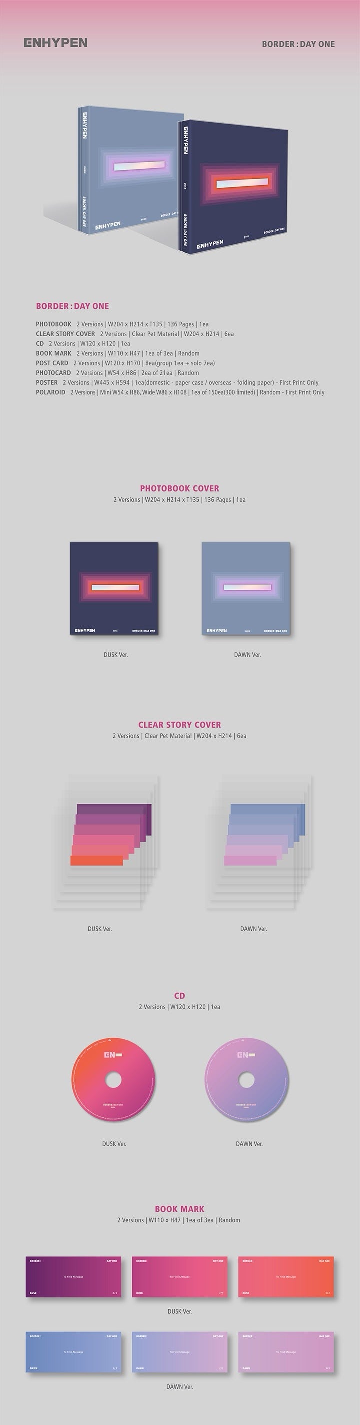ENHYPEN - BORDER : DAY ONE Inklusions 1
