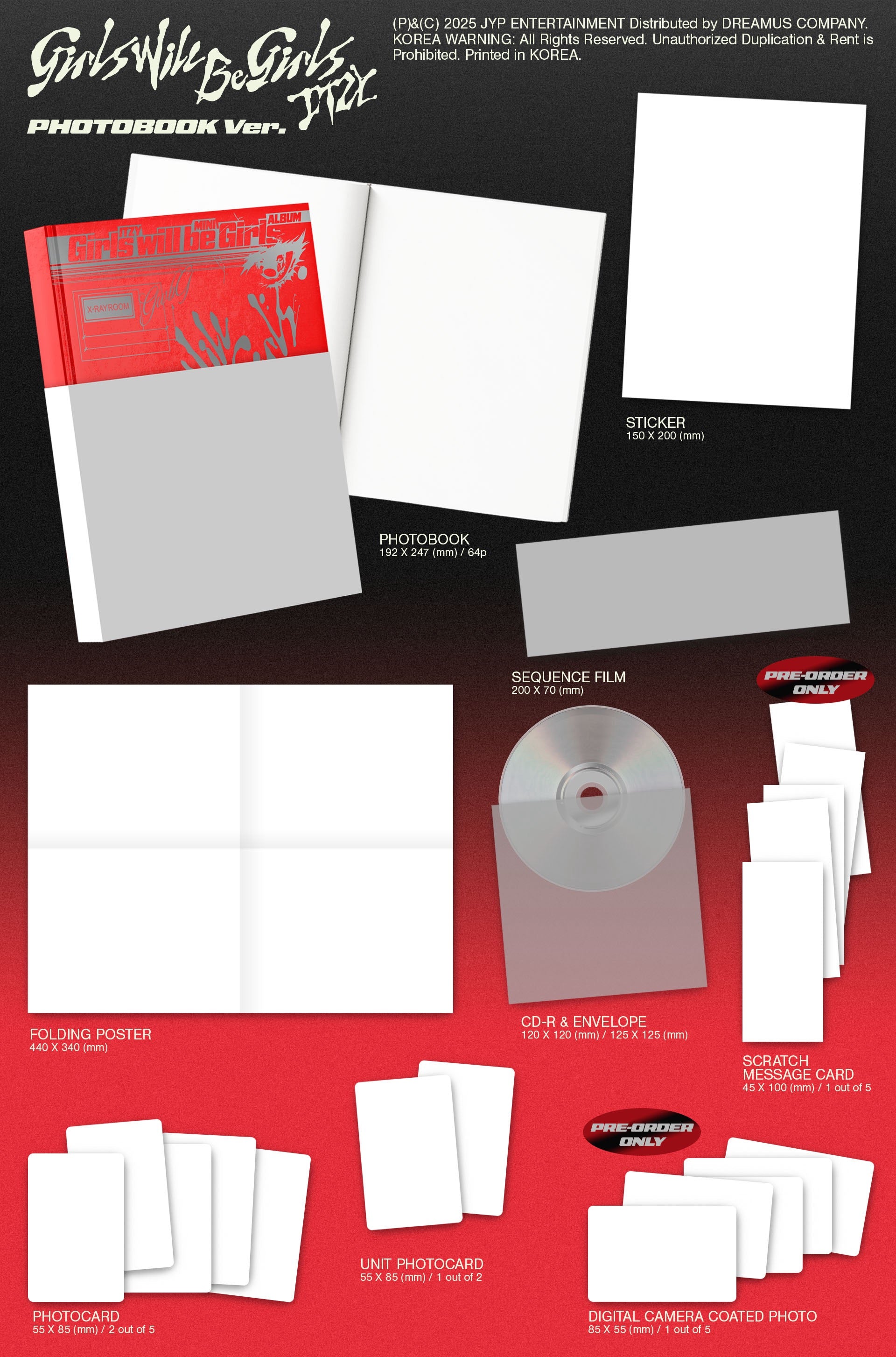 ITZY - GIRLS WILL BE GIRLS (PHOTOBOOK VER.) Inklusions