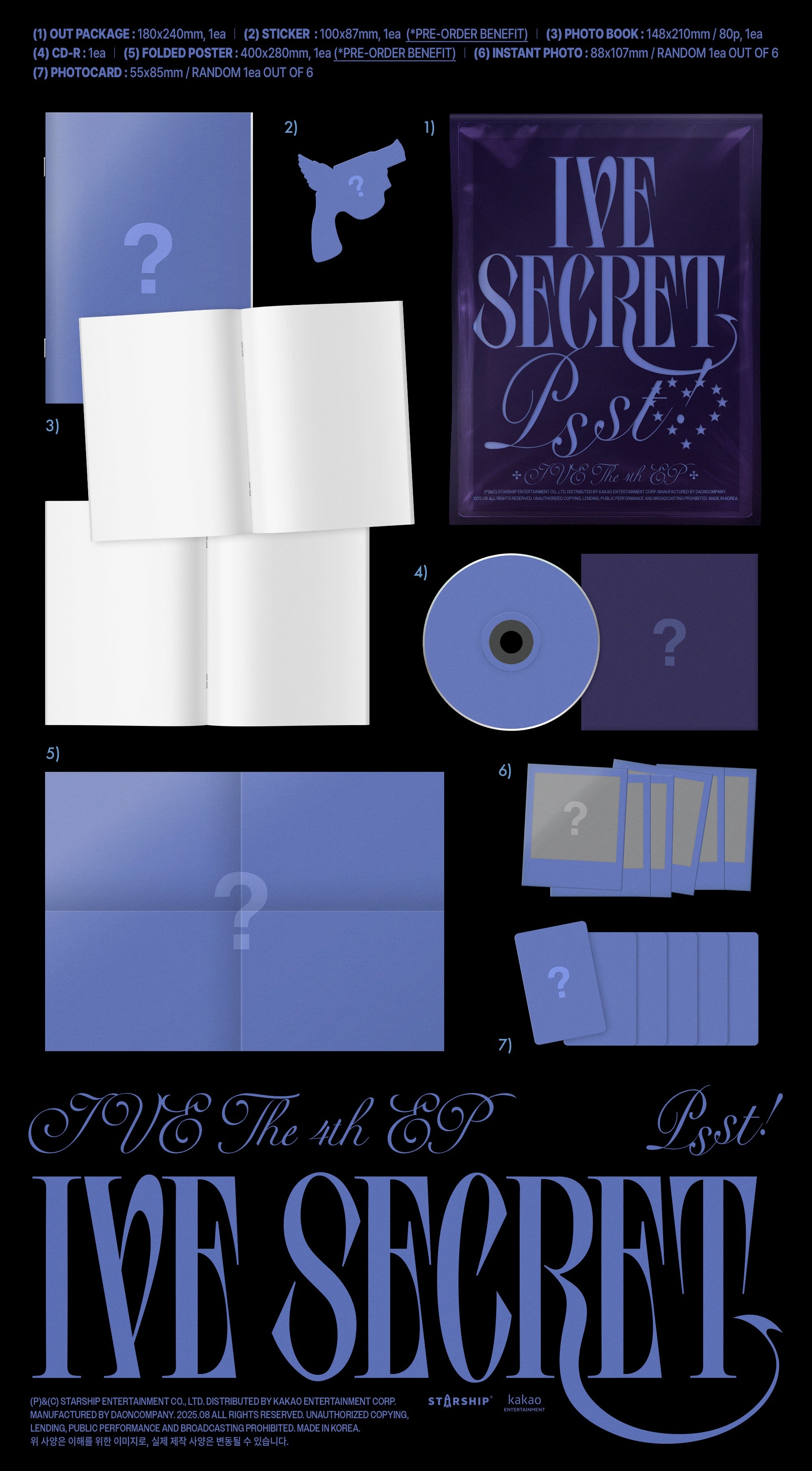 IVE IVE Secret Standard Psst! Inclusions