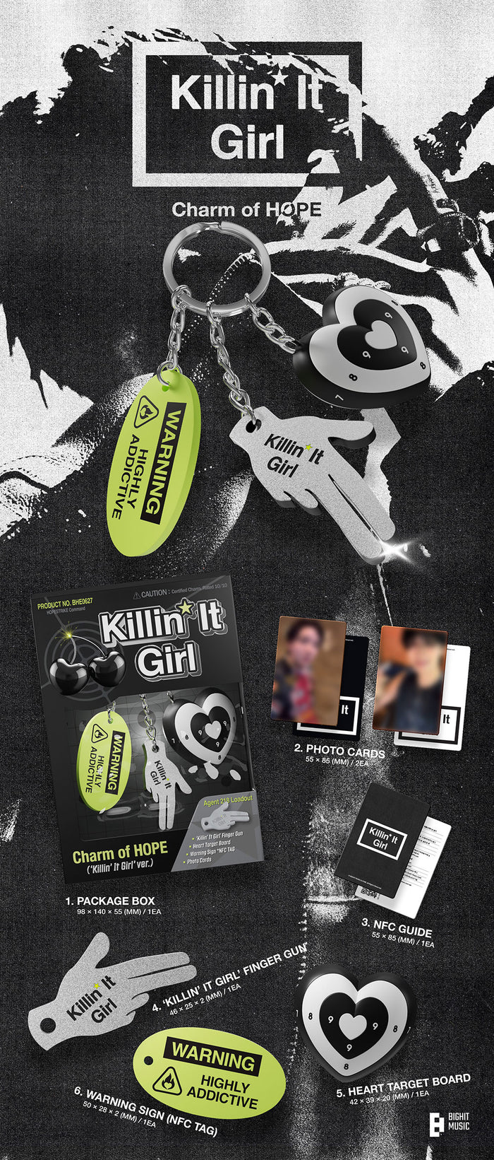 JHope BTS CHARM OF HOPE KLLIN IT GIRL Inklusions