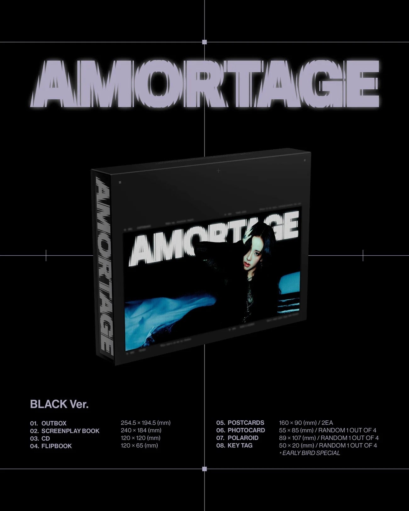 JISOO (BLACKPINK) - AMORTAGE (EXCLUSIVE EDITION) Black Ver Cover