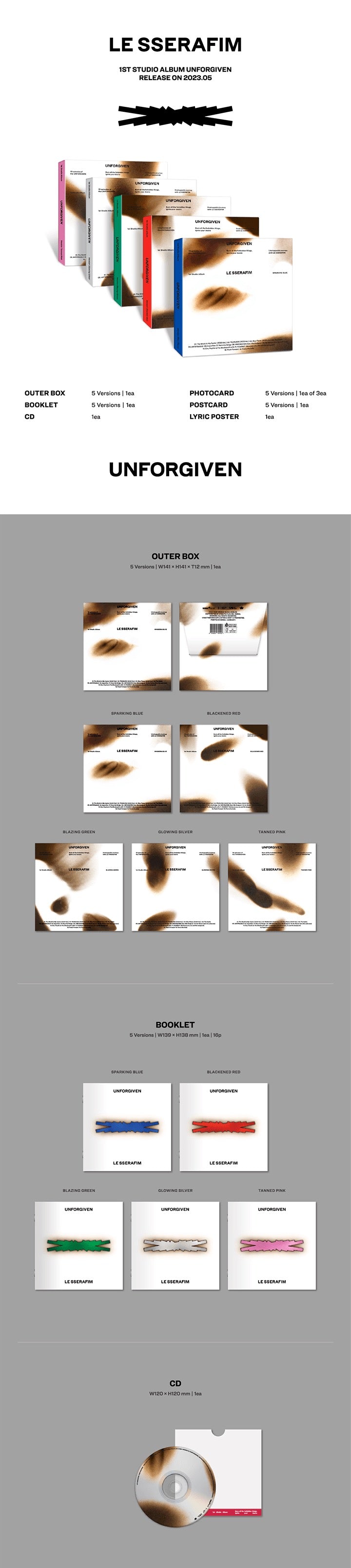 LE SSERAFIM - UNFORGIVEN (COMPACT VER.) Inklusions 1