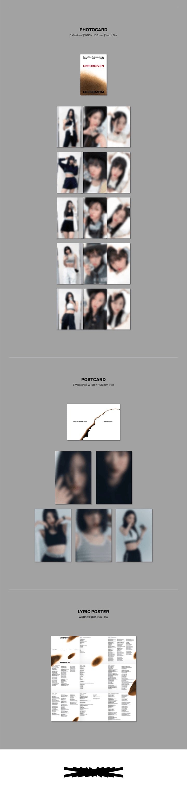 LE SSERAFIM - UNFORGIVEN (COMPACT VER.) Inklusions 2