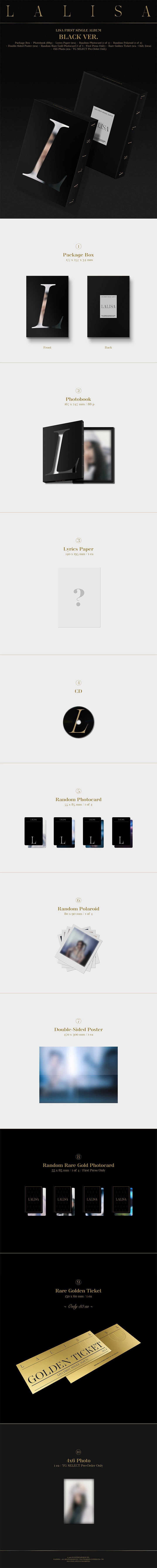 LISA - LALISA Black Ver. Inklusions