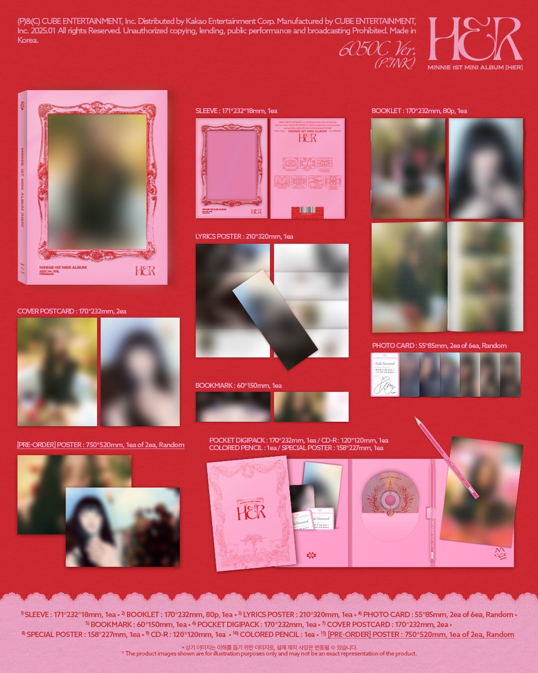 MINNIE (G)I-DLE HER 6050C Ver. Inklusions