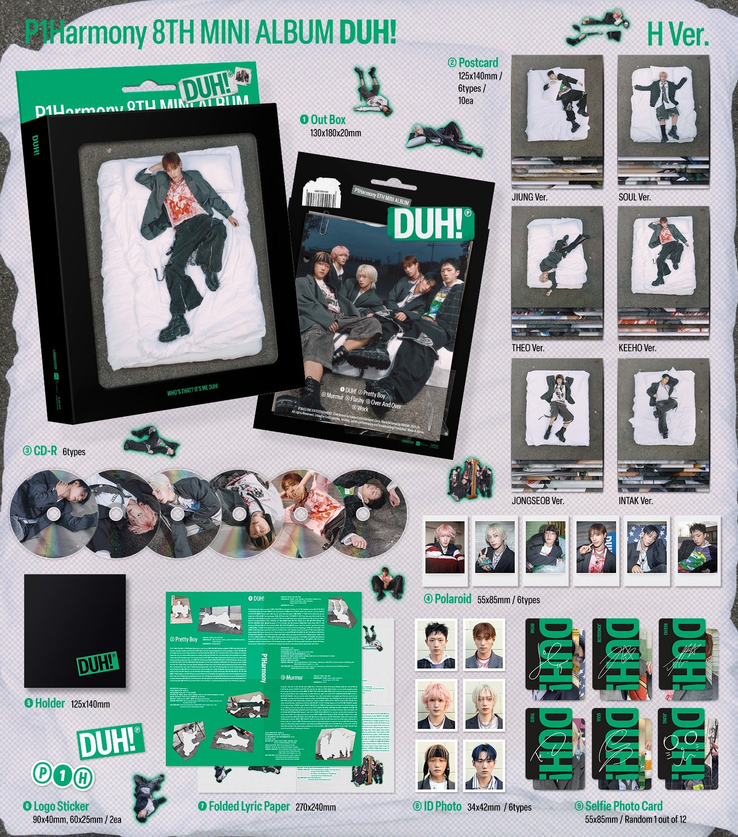 P1Harmony Duh! H Ver. Inklusions