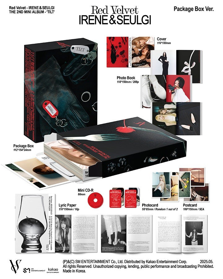 IRENE & SEULGI (RED VELVET) - TILT (PACKAGE VER.) [2ND MINI ALBUM] Inklusions