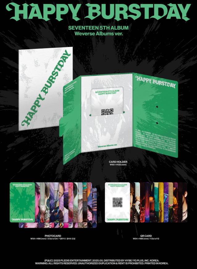 SEVENTEEN HAPPY BURSTDAY WEVERSE ALBUM Inklusions