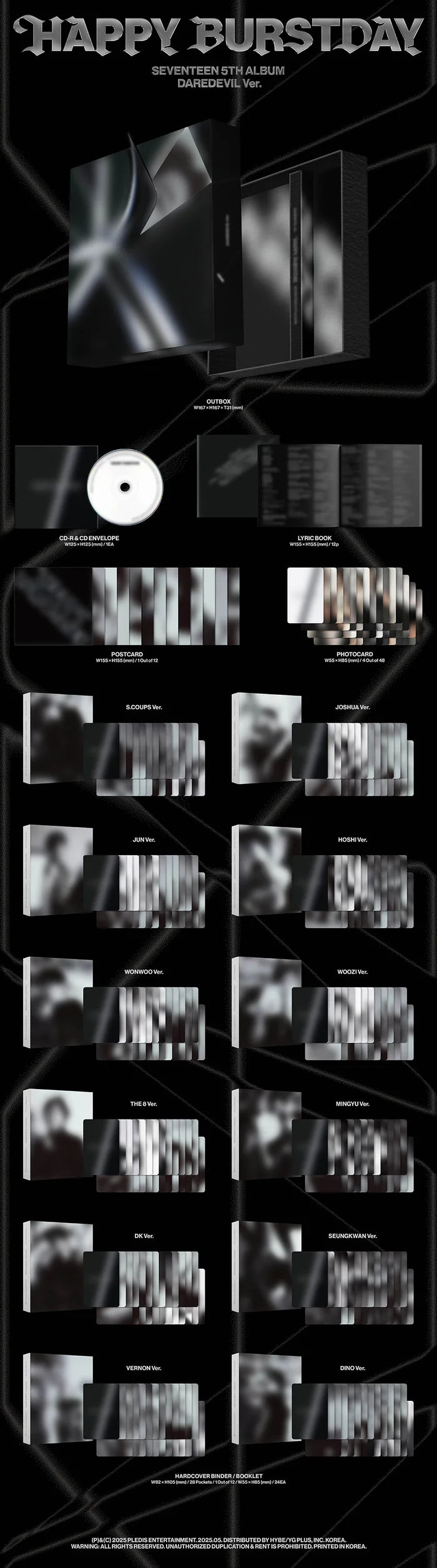 Seventeen Happy Burstday Daredevil Inklusions