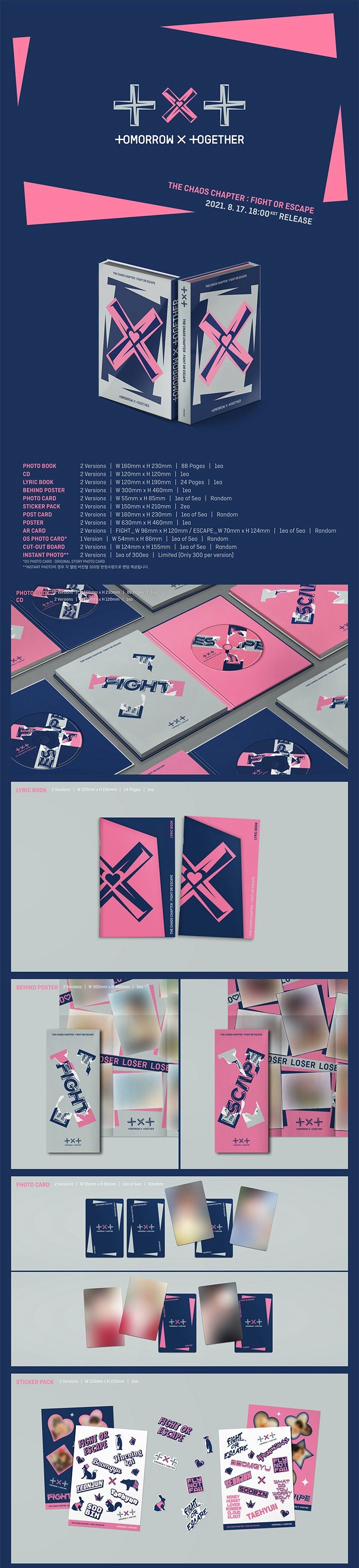 TOMORROW X TOGETHER (TXT) - The Chaos Chapter : FIGHT OR ESCAPE Inklusions 1