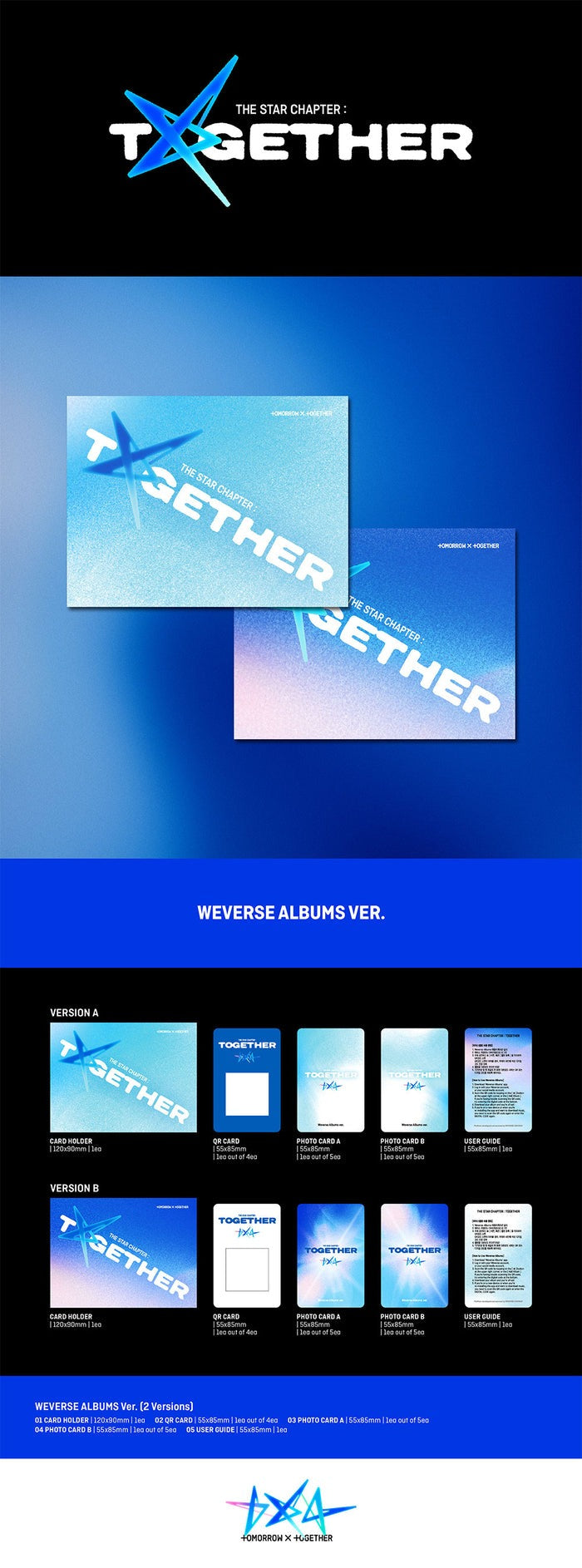 TOMORROW X TOGETHER (TXT) - THE STAR CHAPTER : TOGETHER (WEVERSE ALBUMS VER.) Inklusions