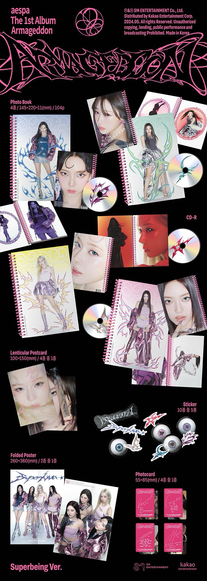 AESPA - ARMAGEDDON (SUPERBEING VER.) Inklusions
