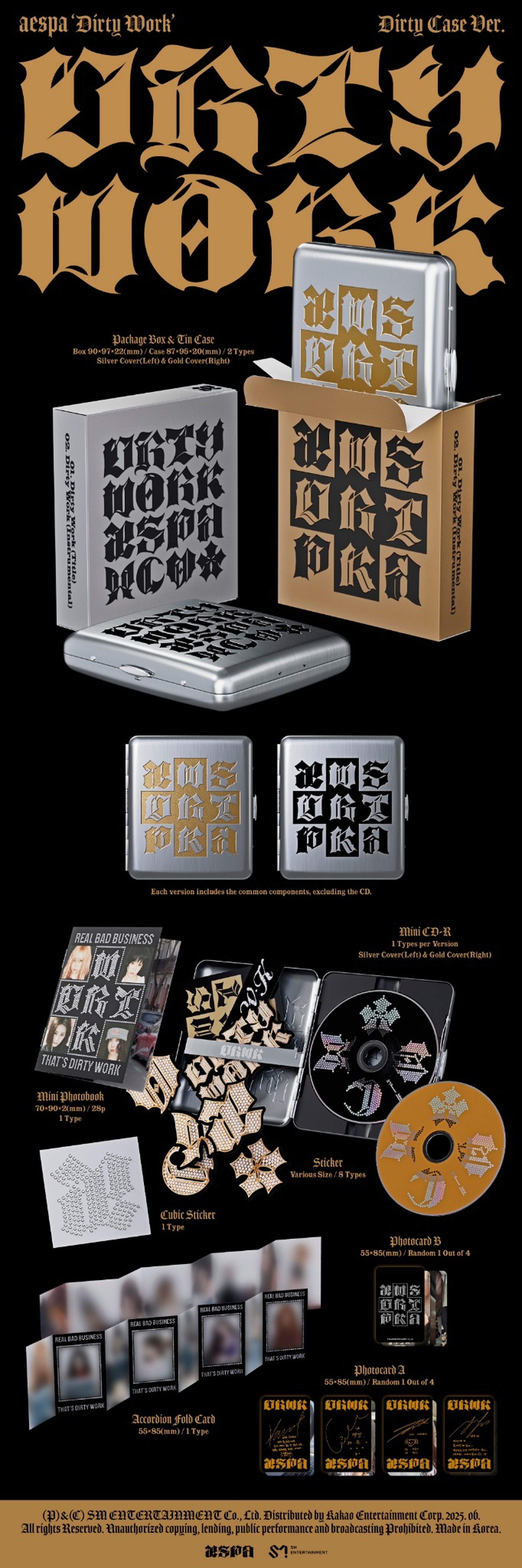 aespa Dirty Work Dirty Case Inklusions